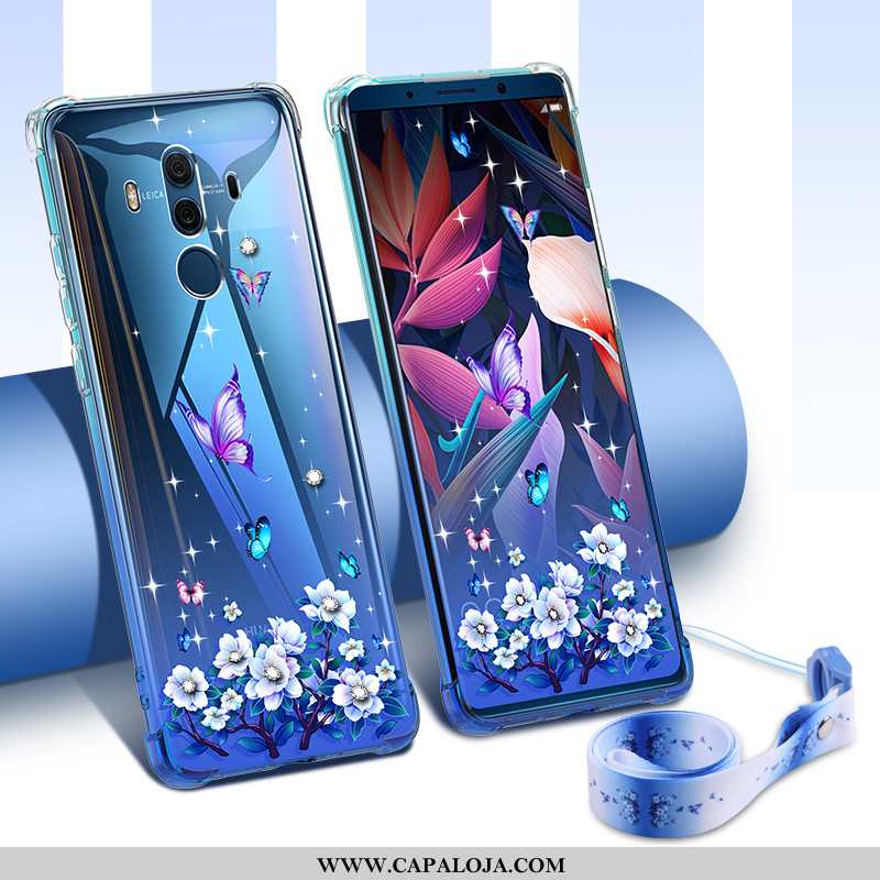 Capas Huawei Mate 10 Pro Criativas Silicone Super Azul, Capa Huawei Mate 10 Pro Slim Baratas