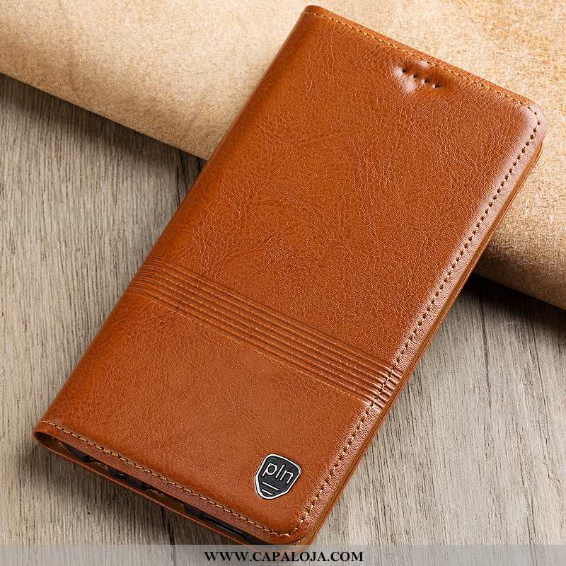Capas Huawei Mate 20 Lite Couro Cases Marrom Castanho, Capa Huawei Mate 20 Lite Protetoras Baratas