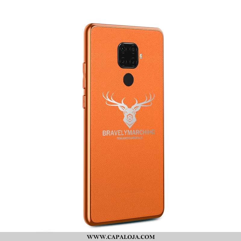 Capas Huawei Mate 30 Lite Protetoras Couro Antiqueda Feminino Laranja, Capa Huawei Mate 30 Lite Esti