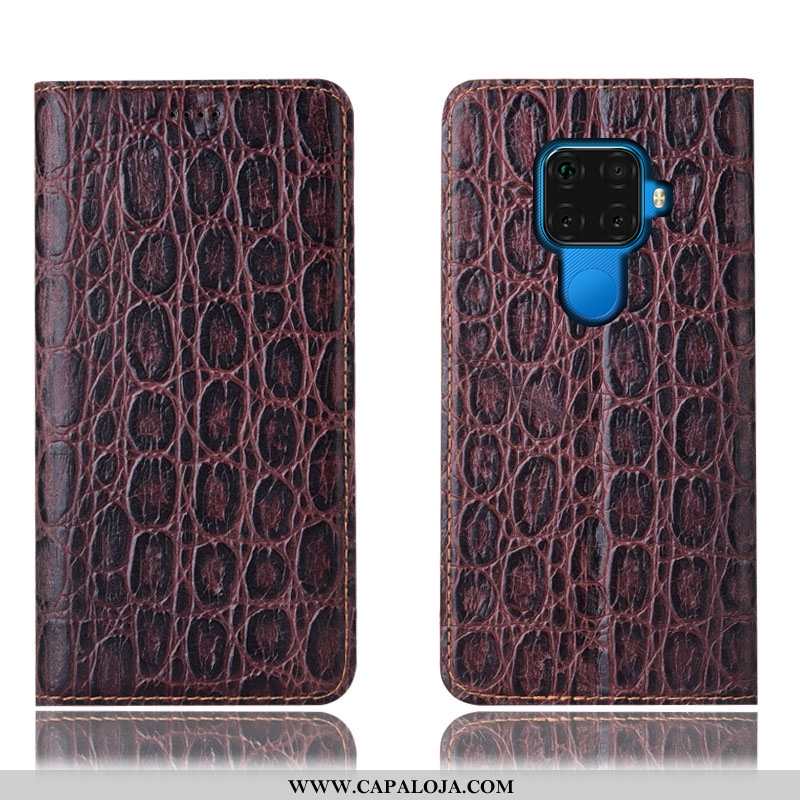 Capas Huawei Mate 30 Lite Protetoras Cover Cases Bordô, Capa Huawei Mate 30 Lite Couro Genuíno Compr