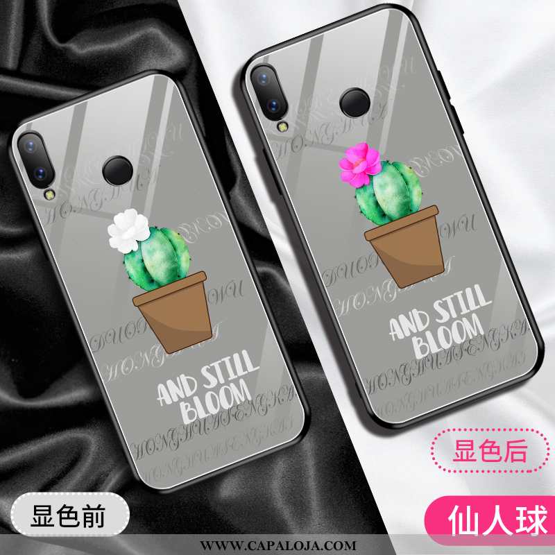 Capas Huawei P Smart+ Tendencia Claro Violeta Vermelha Rosa, Capa Huawei P Smart+ Vidro Online