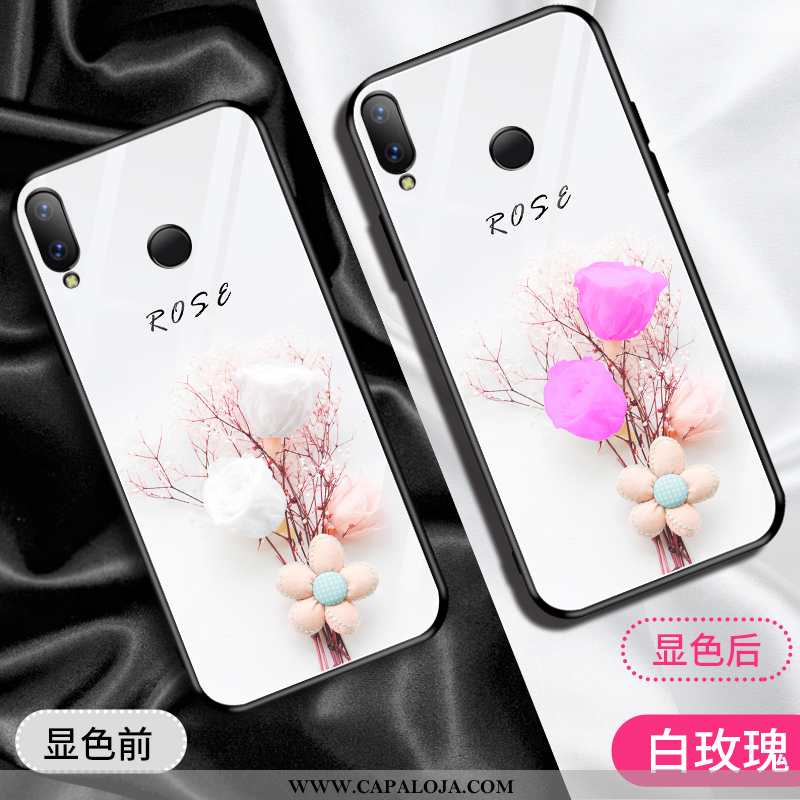 Capas Huawei P Smart+ Tendencia Claro Violeta Vermelha Rosa, Capa Huawei P Smart+ Vidro Online