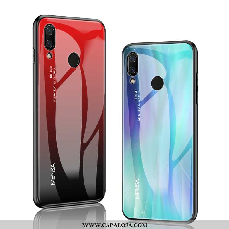 Capas Huawei P20 Lite Criativas Nova Vidro Malha Vermelho, Capa Huawei P20 Lite Tendencia Online