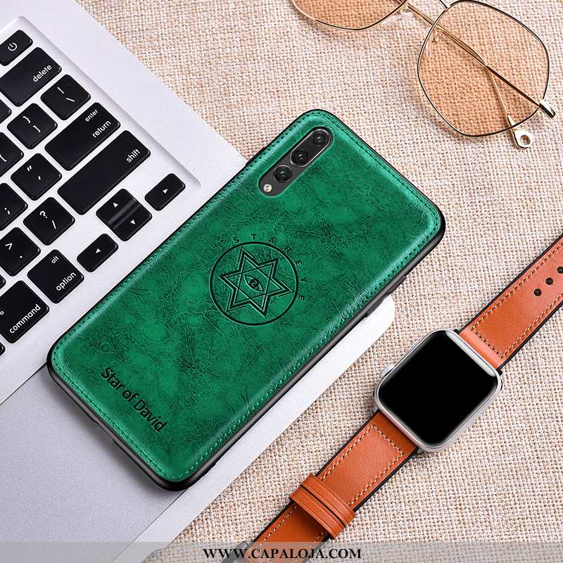 Capas Huawei P20 Pro Couro Estilosas Super Slim Castanho, Capa Huawei P20 Pro Tendencia Barato