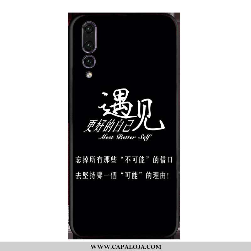 Capas Huawei P20 Pro Soft Preto Telemóvel Completa, Capa Huawei P20 Pro Fosco Baratos