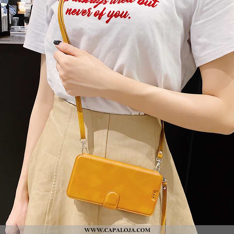 Capas Huawei P30 Lite Xl Couro Amarelo Protetoras, Capa Huawei P30 Lite Xl Tendencia Baratas