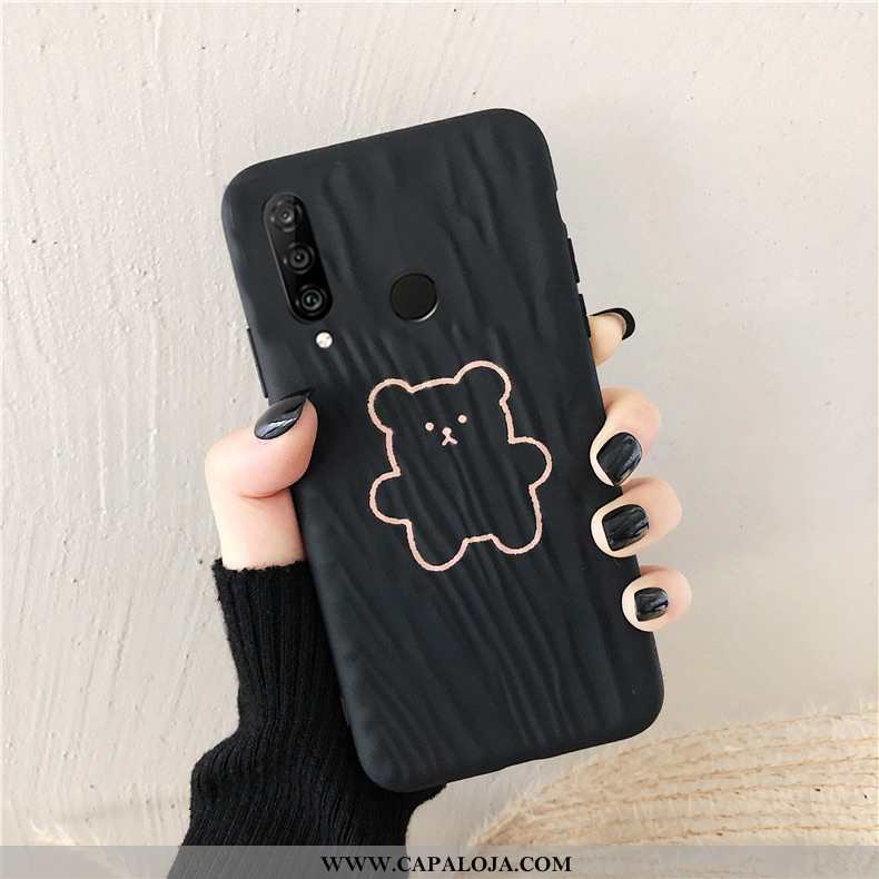 Capas Huawei P30 Lite Xl Estiloso Primavera Silicone Soft Preto, Capa Huawei P30 Lite Xl Personaliza