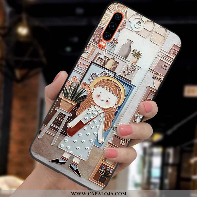 Capas Huawei P30 Personalizado Caqui Fofas, Capa Huawei P30 Criativas Promoção