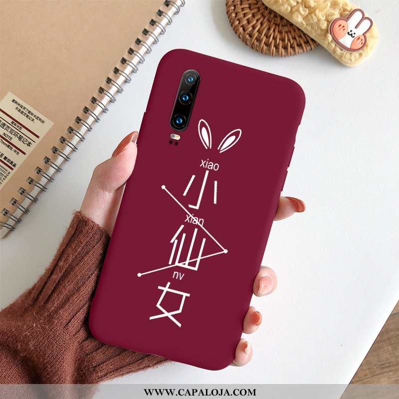 Capas Huawei P30 Slim Minimalista Claro Protetoras Vermelho, Capa Huawei P30 Soft Online