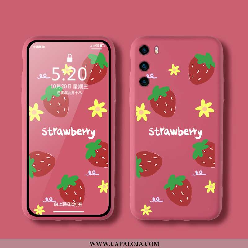 Capas Huawei P40 Criativas Feminino Moda Vermelho, Capa Huawei P40 Tendencia Promoção