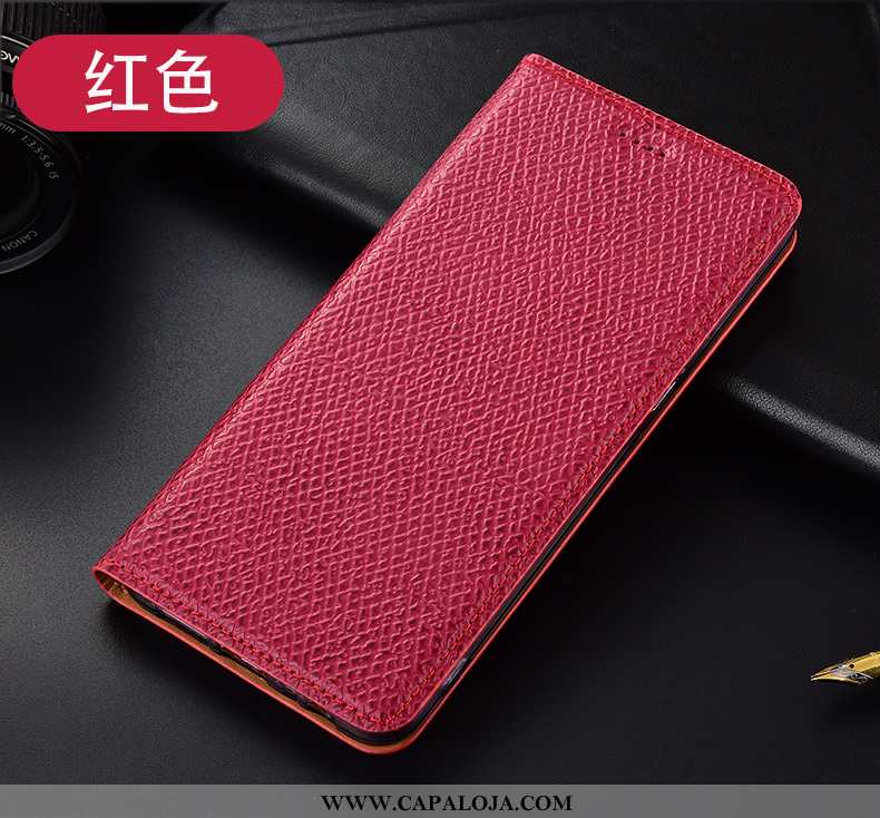 Capas Huawei P40 Lite Couro Genuíno Vermelha Cases Vermelho, Capa Huawei P40 Lite Protetoras Venda