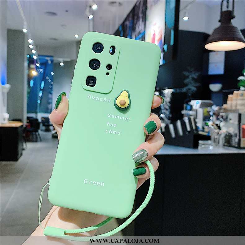 Capas Huawei P40 Pro Silicone Antiqueda Malha Feminino Verde, Capa Huawei P40 Pro Fosco Barato