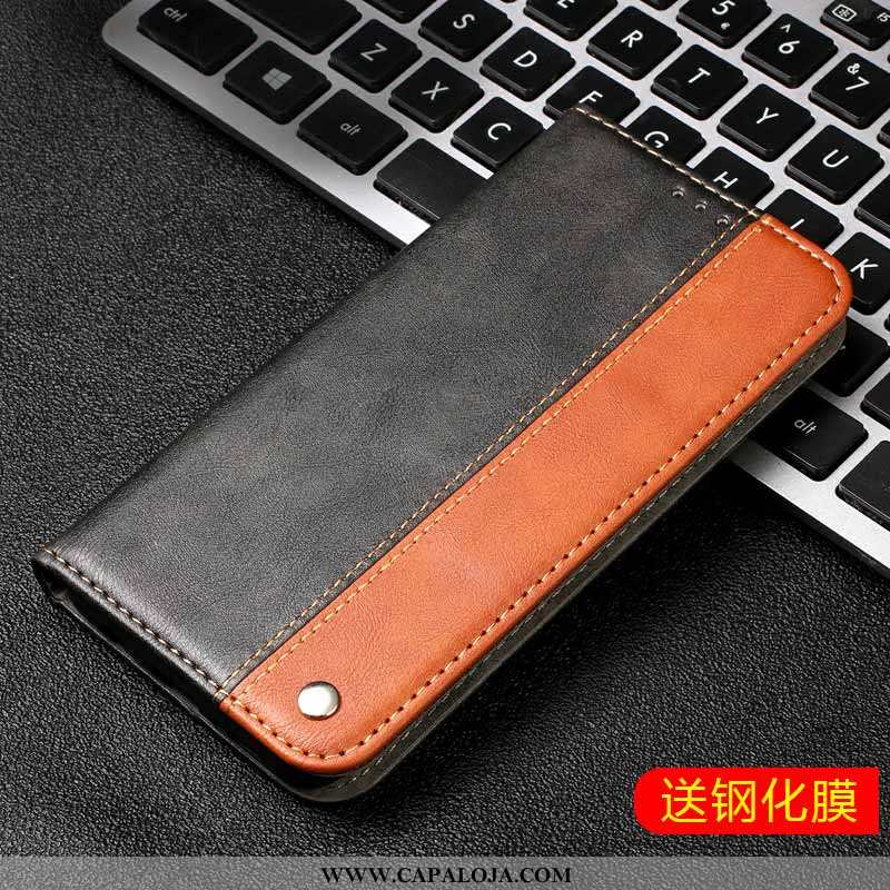 Capas Huawei Y6 2020 Couro Legitimo 2020 Cover Telemóvel, Capa Huawei Y6 2020 Cinza Comprar