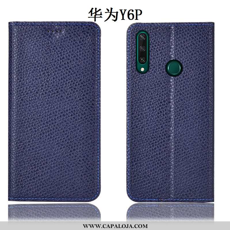 Capas Huawei Y6p Couro Genuíno Antiqueda Telemóvel Cases Vermelho, Capa Huawei Y6p Protetoras Barato