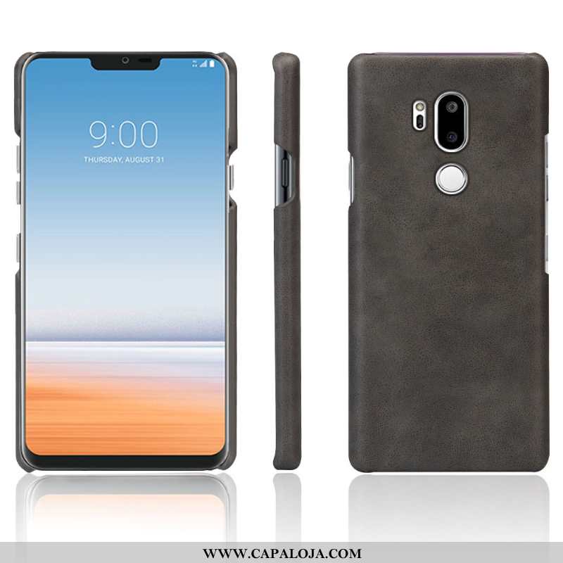Capas Lg G7 Thinq Retro Azul Escuro Antiqueda, Capa Lg G7 Thinq Couro Baratos