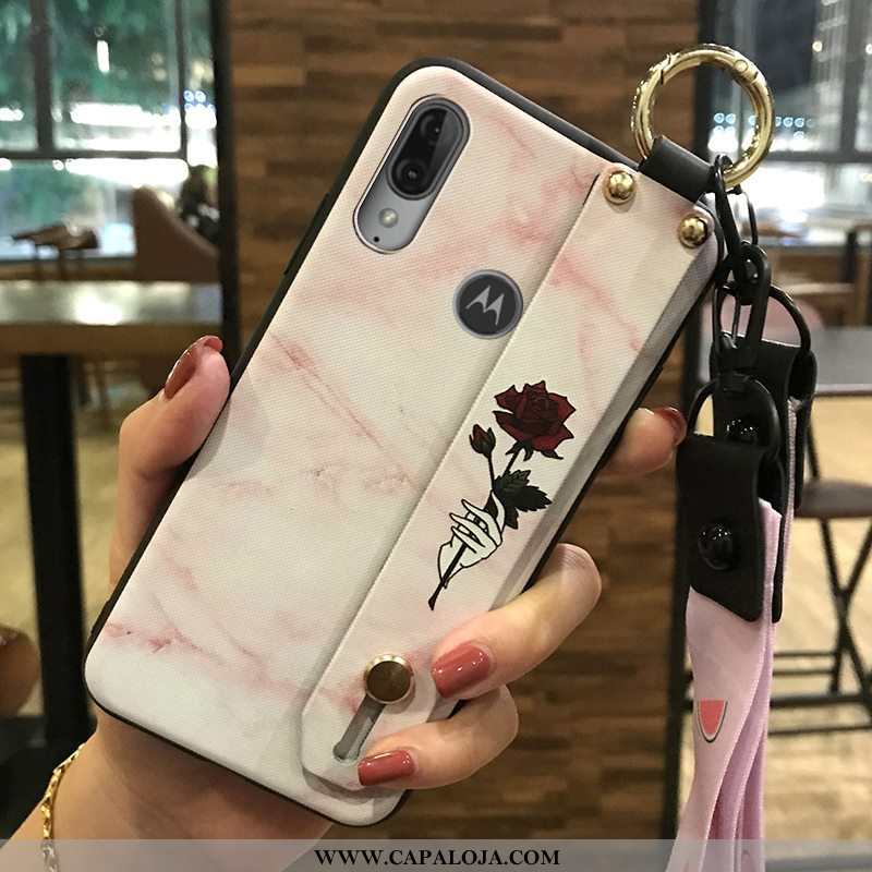 Capas Moto E6 Plus Soft Suporte Azul Escuro Series, Capa Moto E6 Plus Protetoras Baratas