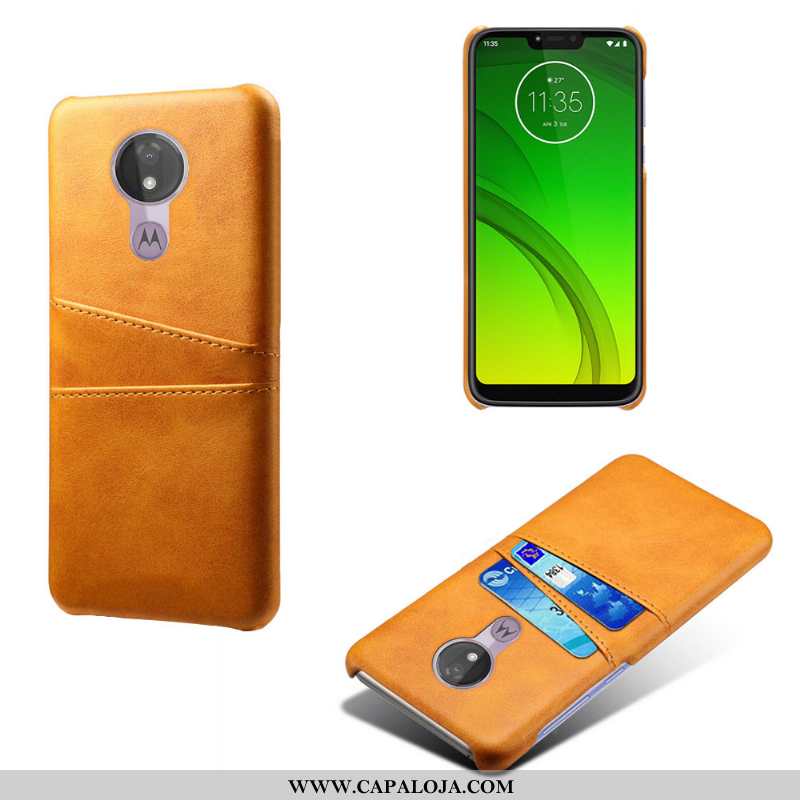 Capas Moto G7 Power Couro Azul Cases Telemóvel, Capa Moto G7 Power Resistente Barato