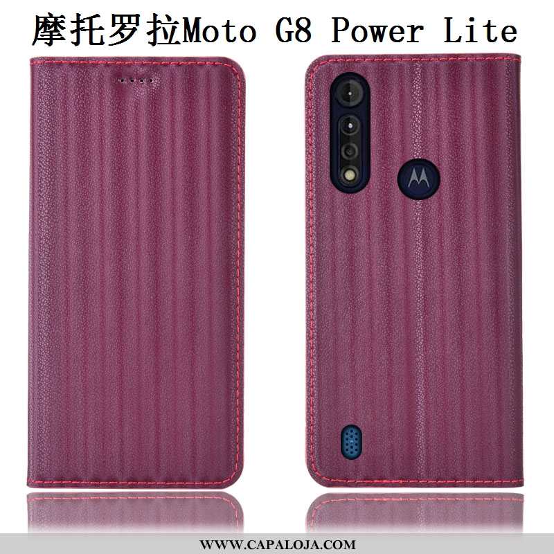 Capas Moto G8 Power Lite Couro Genuíno Preto Antiqueda Cases, Capa Moto G8 Power Lite Protetoras Ven