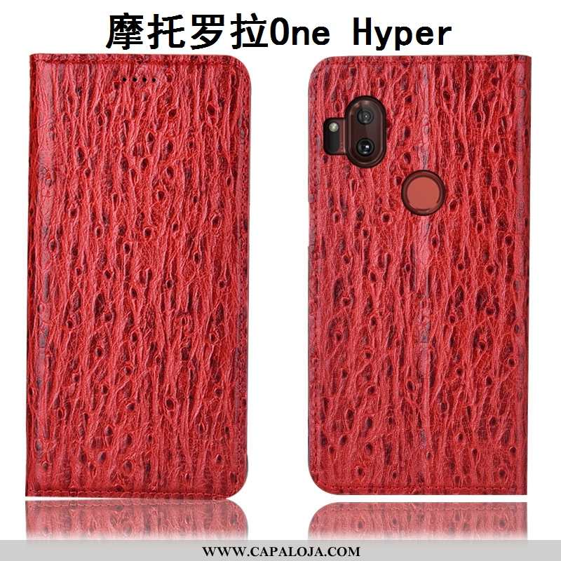 Capas Motorola One Hyper Couro Legitimo Cases Vermelha Vermelho, Capa Motorola One Hyper Protetoras 