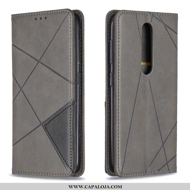 Capas Nokia 4.2 Couro Minimalista Cover Preto, Capa Nokia 4.2 Protetoras Baratos