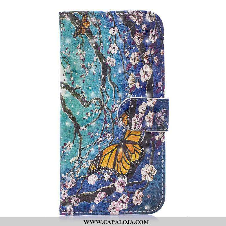 Capas Nokia 5.1 Couro Cases Pintado Cover Azul, Capa Nokia 5.1 Protetoras Barato