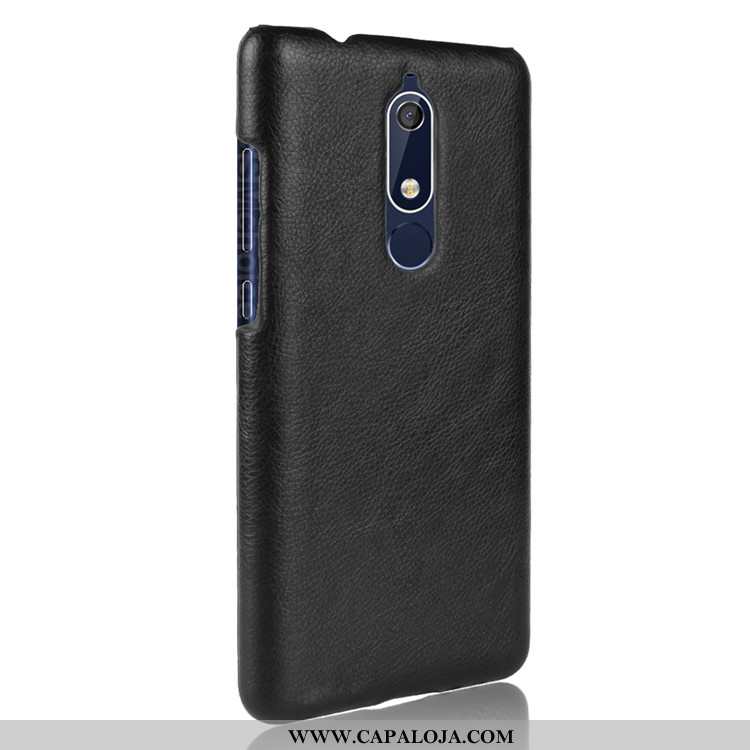 Capas Nokia 5.1 Couro Resistente Cases Masculino Preto, Capa Nokia 5.1 Protetoras Online