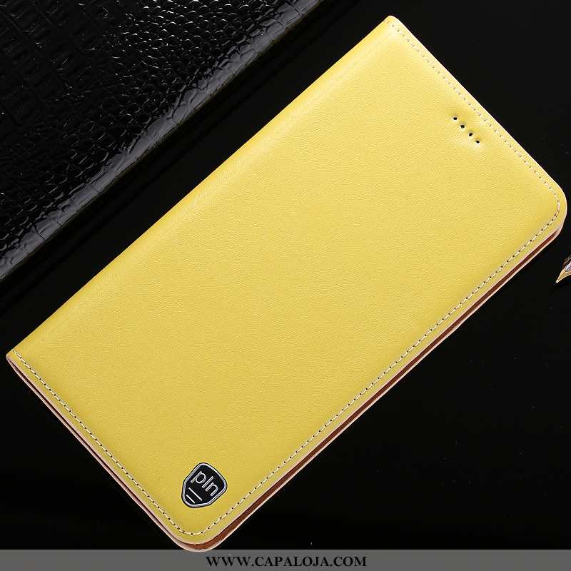 Capas Nokia 5.1 Plus Couro Genuíno Telemóvel Amarelo Cases, Capa Nokia 5.1 Plus Protetoras Online