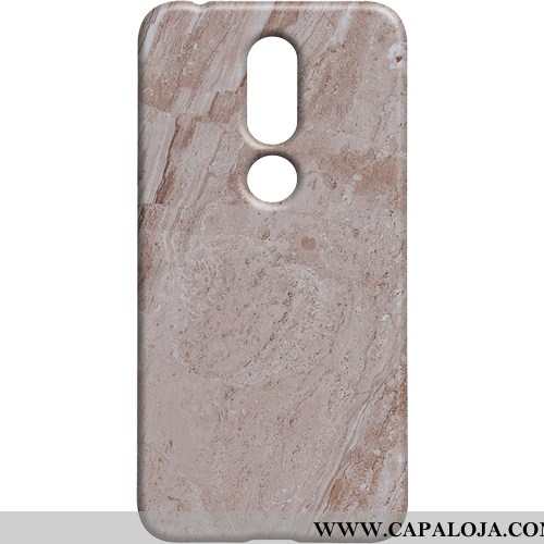 Capas Nokia 7.1 Fosco Marmore Telemóvel Azul, Capa Nokia 7.1 Protetoras Barato