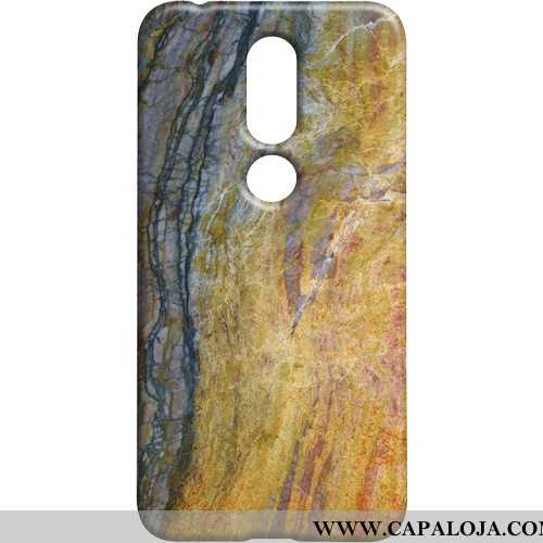 Capas Nokia 7.1 Fosco Marmore Telemóvel Azul, Capa Nokia 7.1 Protetoras Barato
