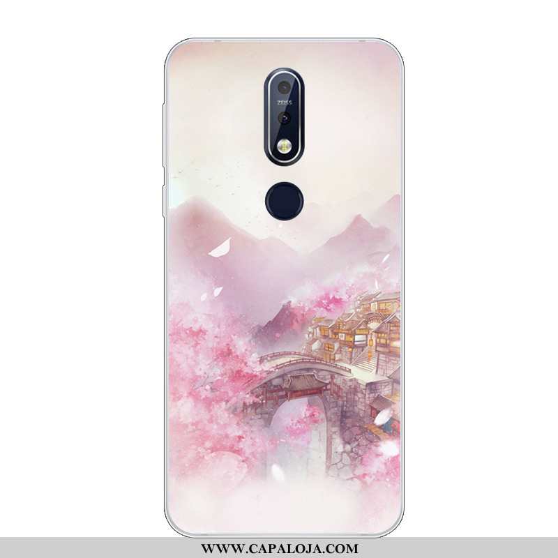Capas Nokia 7.1 Protetoras Cases Bonitos Soft Azul, Capa Nokia 7.1 Silicone Barato