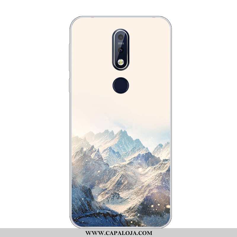 Capas Nokia 7.1 Protetoras Cases Bonitos Soft Azul, Capa Nokia 7.1 Silicone Barato