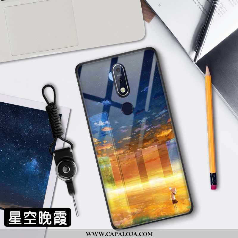 Capas Nokia 7.1 Vidro Protetoras Cases Azul, Capa Nokia 7.1 Tendencia Baratas