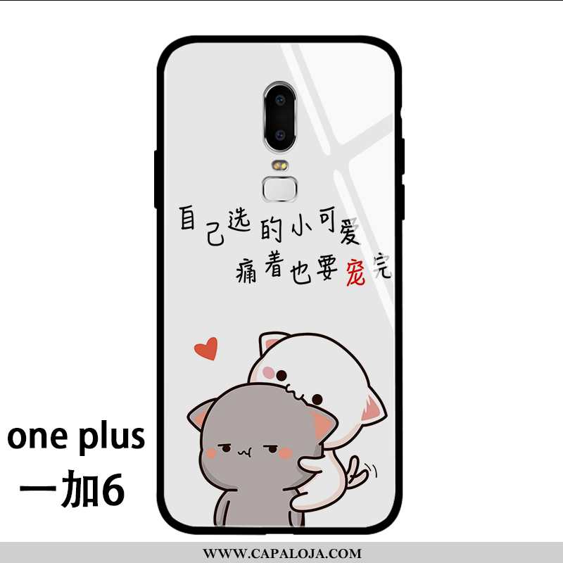 Capas Oneplus 6 Tendencia Bonitos Vermelha Feminino Branco, Capa Oneplus 6 Vidro Baratas