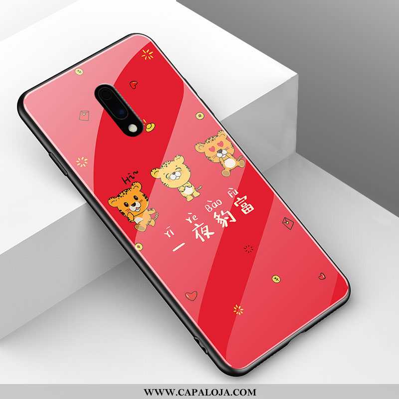 Capas Oneplus 7 Vidro Malha Feminino Casal Vermelho, Capa Oneplus 7 Estilosas Venda