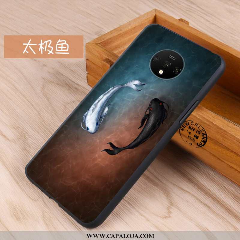 Capas Oneplus 7t Silicone Telemóvel Masculino Antiqueda Vermelho, Capa Oneplus 7t Fosco Promoção