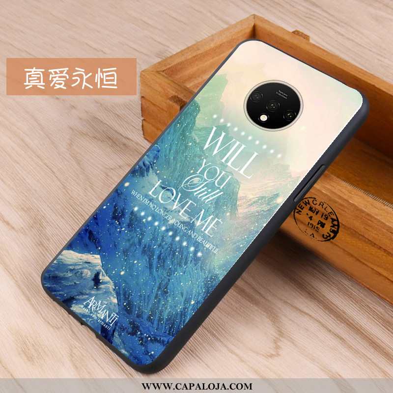 Capas Oneplus 7t Silicone Telemóvel Masculino Antiqueda Vermelho, Capa Oneplus 7t Fosco Promoção