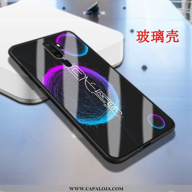 Capas Oppo A5 2020 Silicone Nova Customizadas Aço Preto, Capa Oppo A5 2020 Vidro Baratas