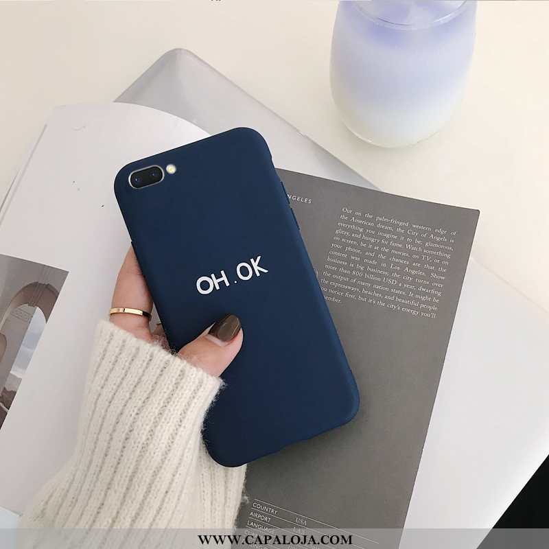 Capas Oppo A5 Criativas Silicone Slim Malha Preto, Capa Oppo A5 Desenho Animado Barato