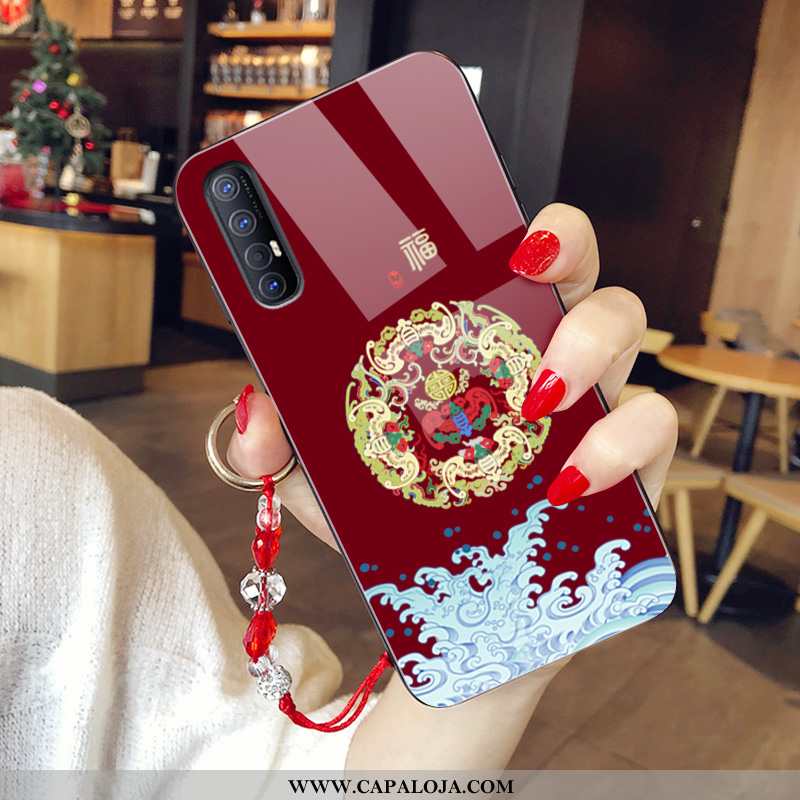 Capas Oppo Reno 3 Pro Tendencia Antiqueda Feminino Midi Vermelho, Capa Oppo Reno 3 Pro Silicone Prom