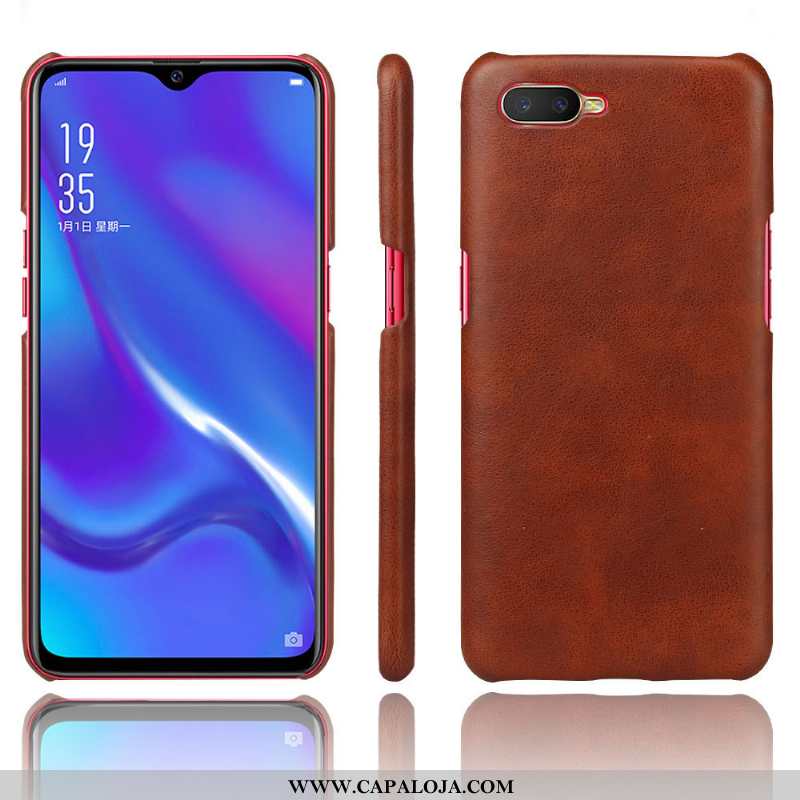 Capas Oppo Rx17 Neo Protetoras Telemóvel Tendencia Castanho, Capa Oppo Rx17 Neo Couro Online