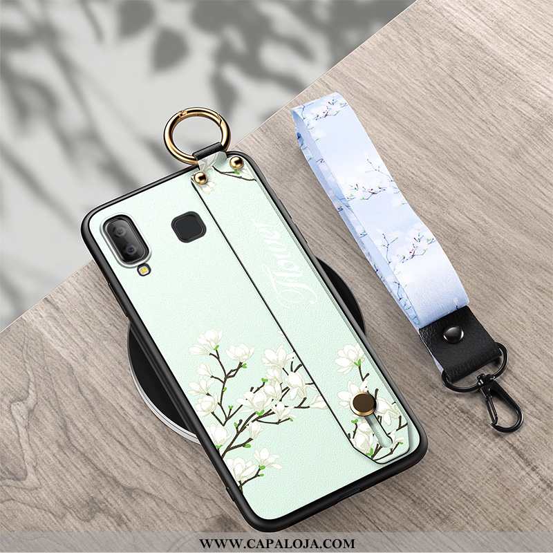 Capas Samsung Galaxy A10s Personalizada Feminino Florido Wrisband Verde, Capa Samsung Galaxy A10s Cr