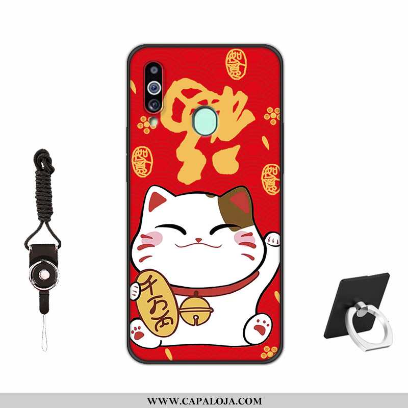 Capas Samsung Galaxy A20s Silicone Vermelha Pintado Antiqueda Vermelho, Capa Samsung Galaxy A20s Fos