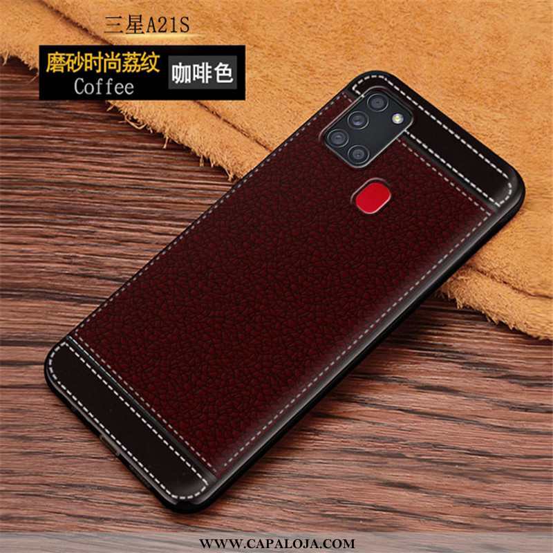 Capas Samsung Galaxy A21s Cordao Lisas Fosco Telemóvel Rosa, Capa Samsung Galaxy A21s Couro Barato