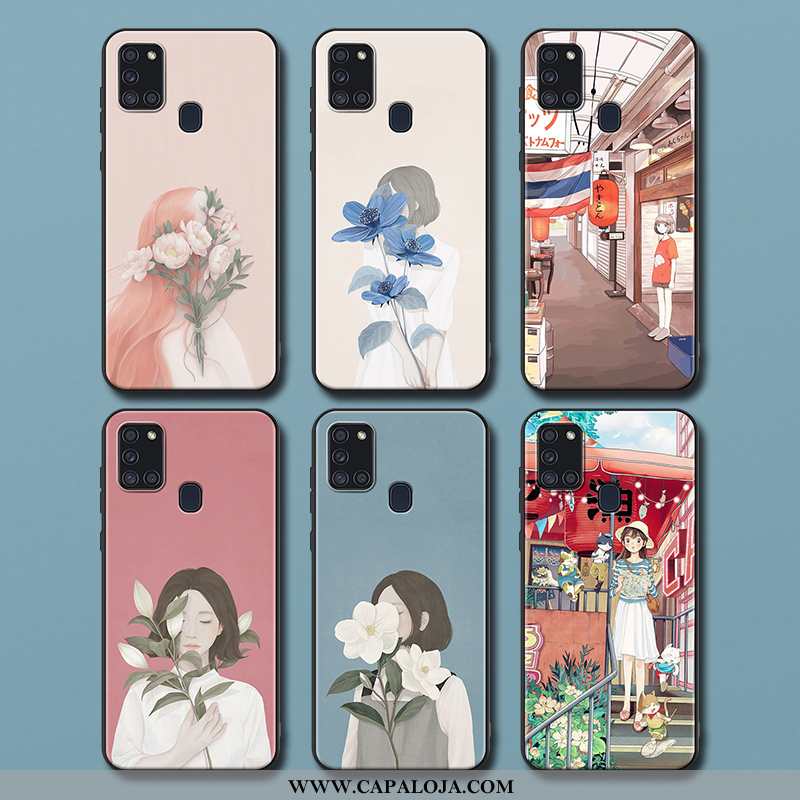 Capas Samsung Galaxy A21s Criativas Feminino Rosa, Capa Samsung Galaxy A21s Silicone Promoção