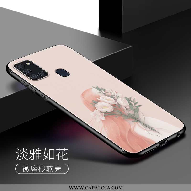 Capas Samsung Galaxy A21s Criativas Feminino Rosa, Capa Samsung Galaxy A21s Silicone Promoção