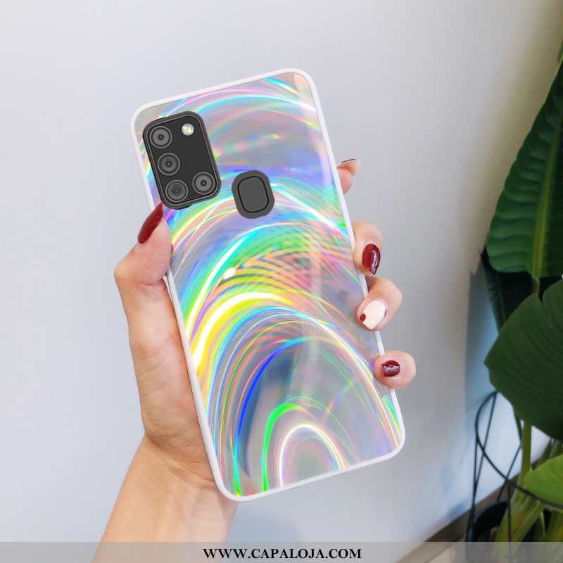 Capas Samsung Galaxy A21s Luxo Cases Tendencia Azul, Capa Samsung Galaxy A21s Desenho Animado Venda