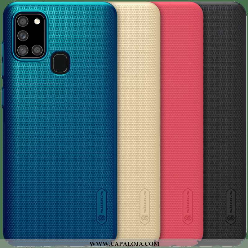 Capas Samsung Galaxy A21s Slim Cases Fosco Azul, Capa Samsung Galaxy A21s Protetoras Promoção