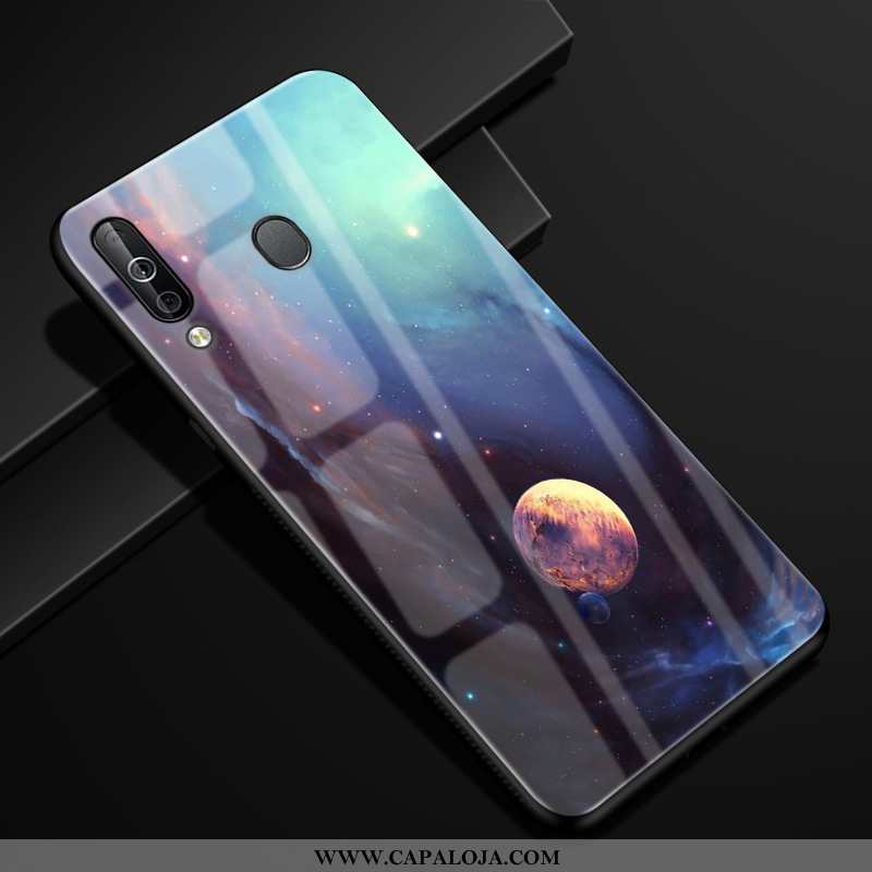 Capas Samsung Galaxy A40s Personalizada Vidro Estrelado Azul Escuro, Capa Samsung Galaxy A40s Criati