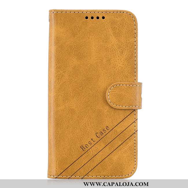 Capas Samsung Galaxy A41 Couro Telemóvel Cases Cover Amarelo, Capa Samsung Galaxy A41 Protetoras Onl