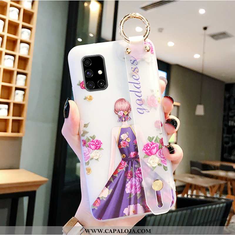 Capas Samsung Galaxy A71 Cordao Branco Silicone, Capa Samsung Galaxy A71 Slim Baratas